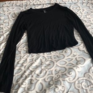 Black long sleeve top